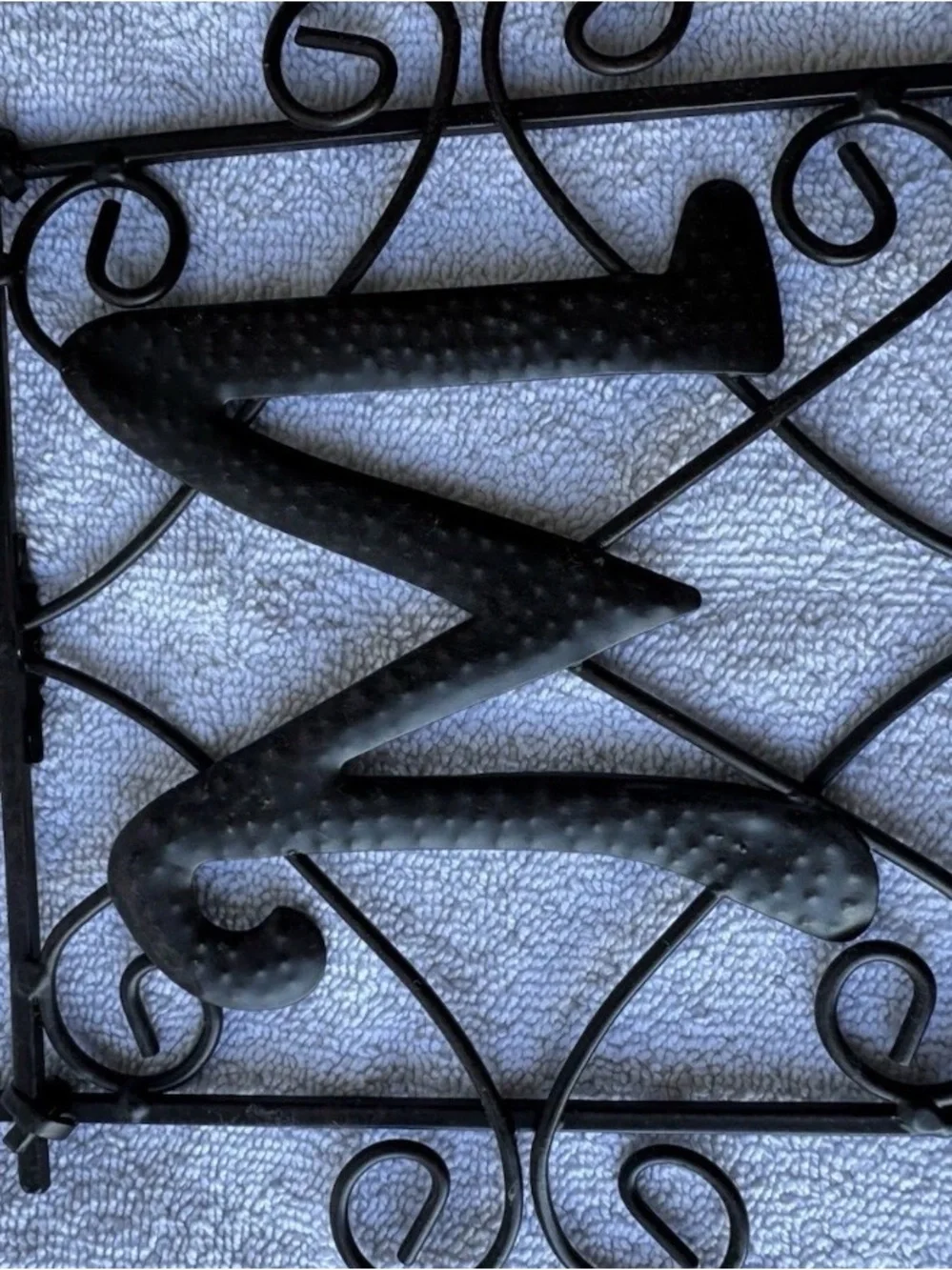Black Metal HOME Decorative Wall Sign Horizontal Hammered Finish Ready to Hang